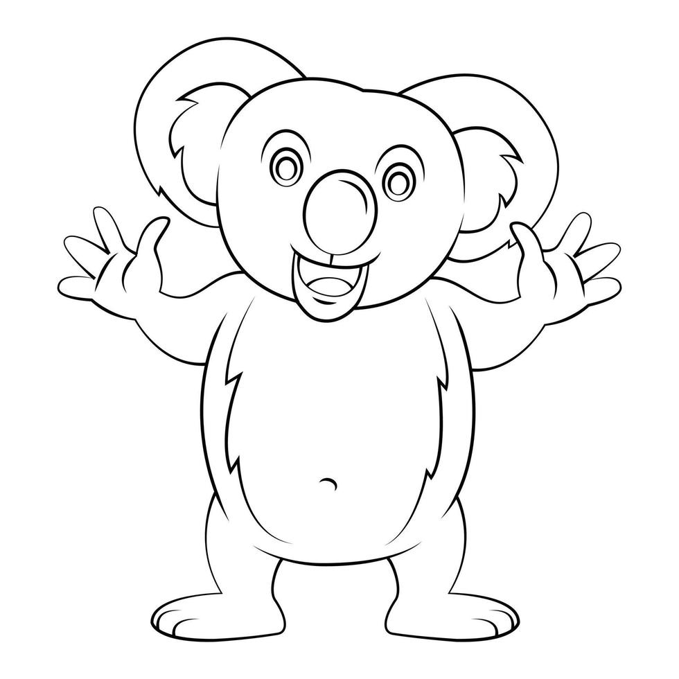 Koala Cartoon Sketch Illustration vector