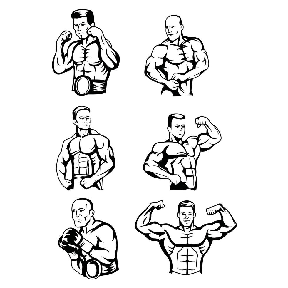 Body Builder Collection Design vector