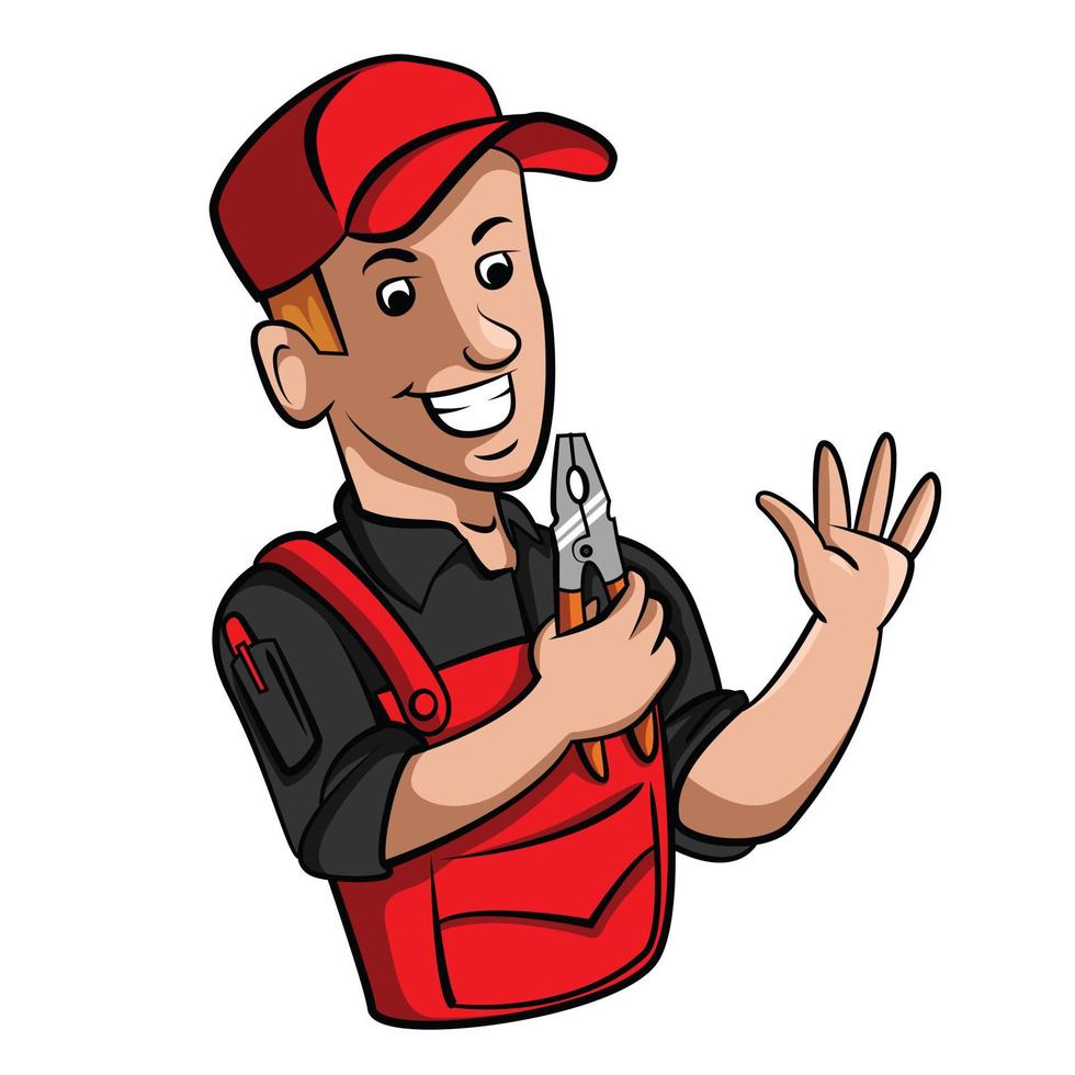 Technician Man Illustration Design vector