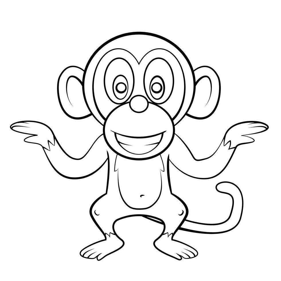 Dance Monkey Sketch Illustration vector