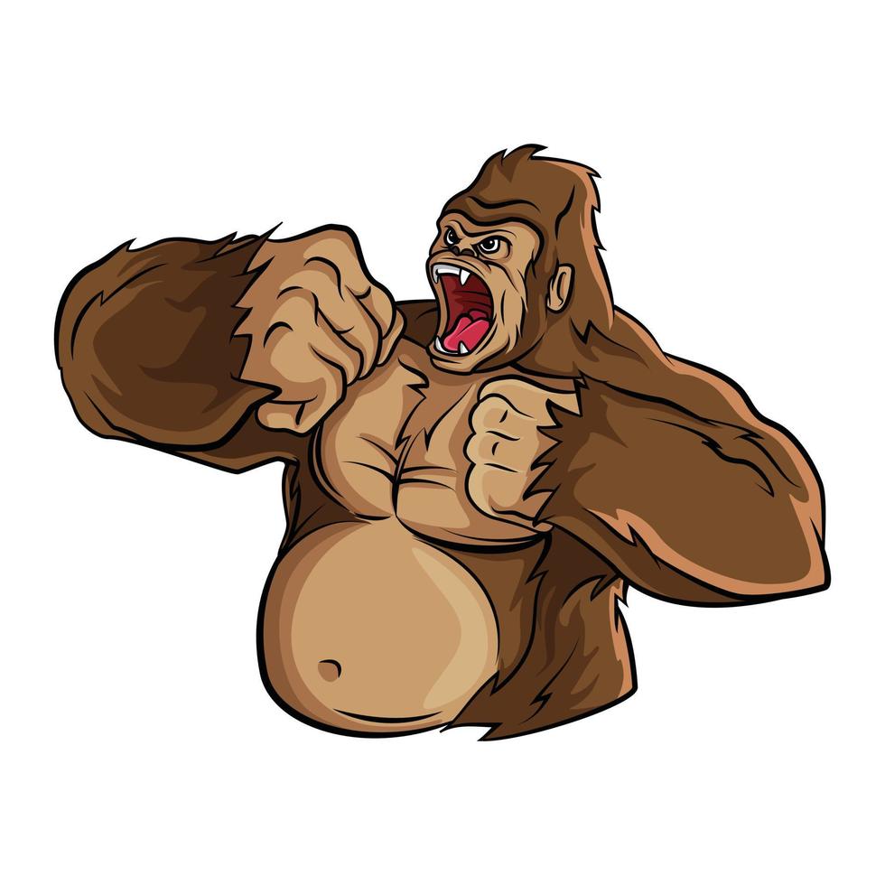 Big Gorilla Illustration vector