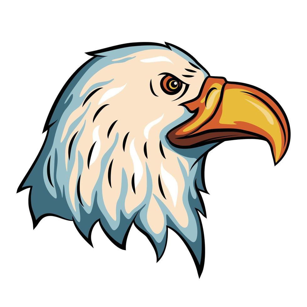 Eagle Head Realistic Illustration vector