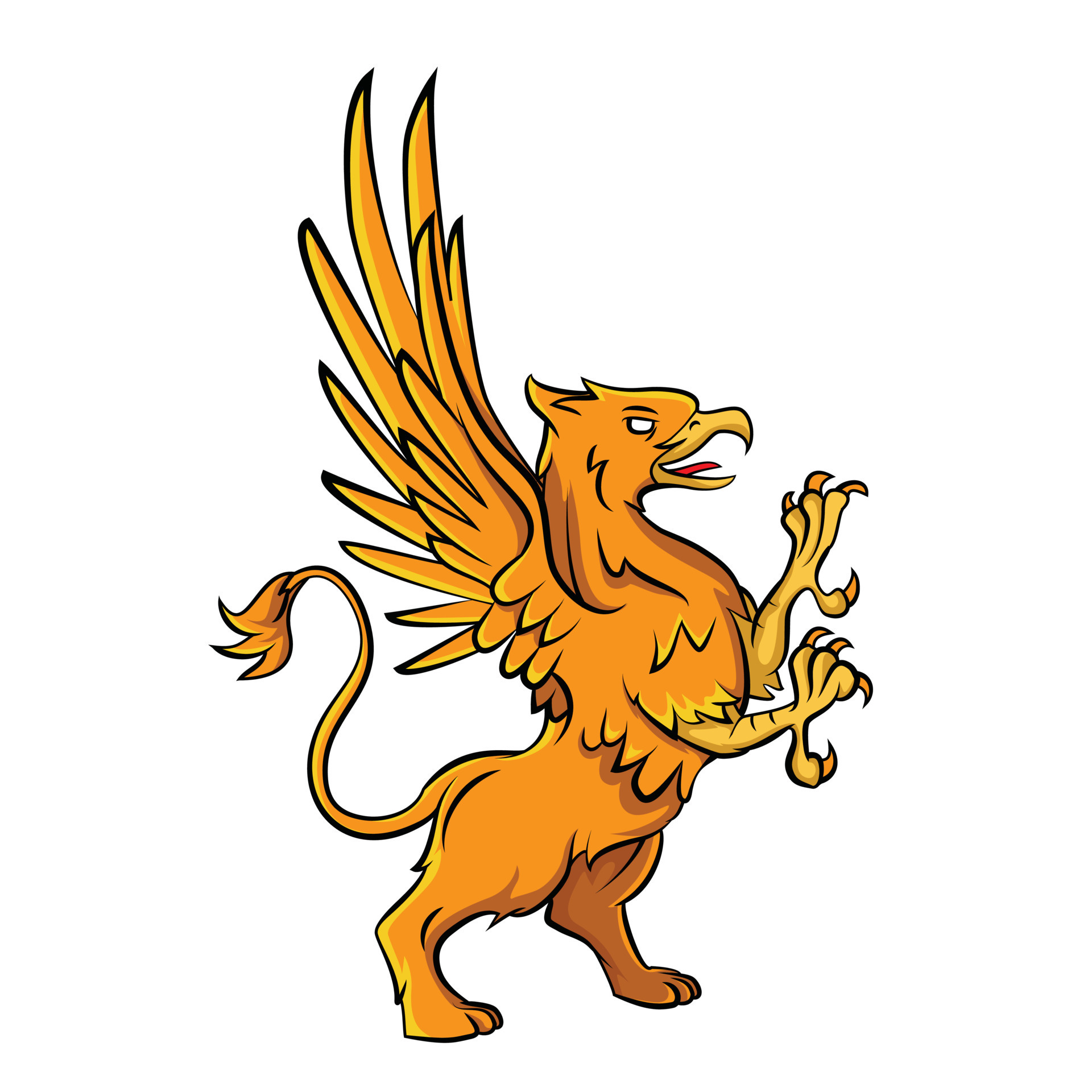 Golden Griffin Illustration 16674377 Vector Art at Vecteezy