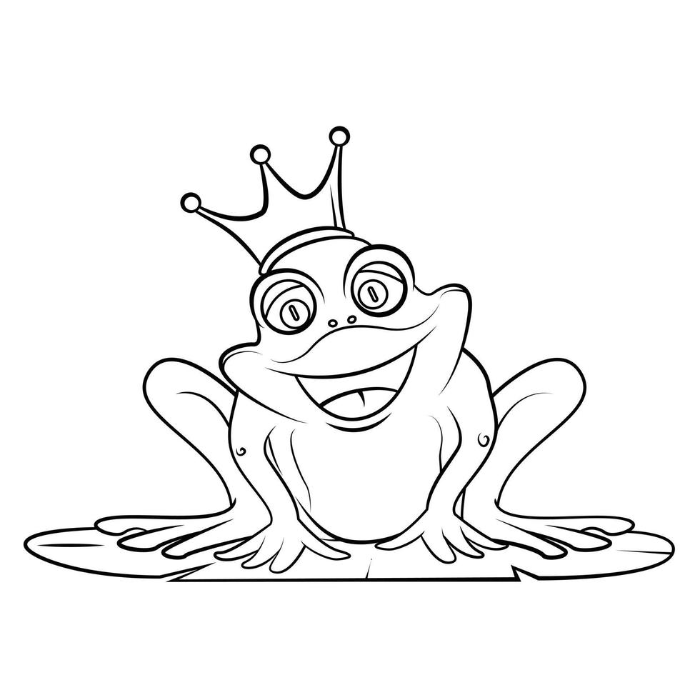Frog Prince Sketch Illustration vector
