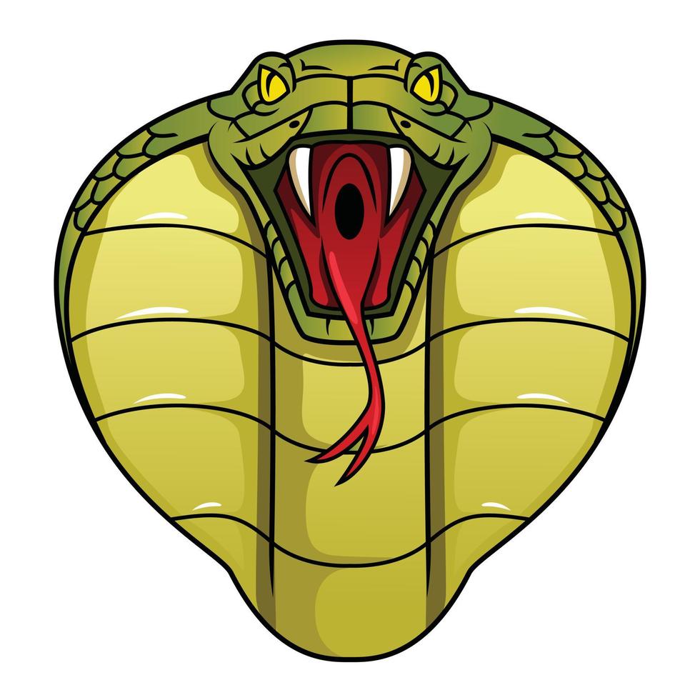 Green Cobra Head Vector