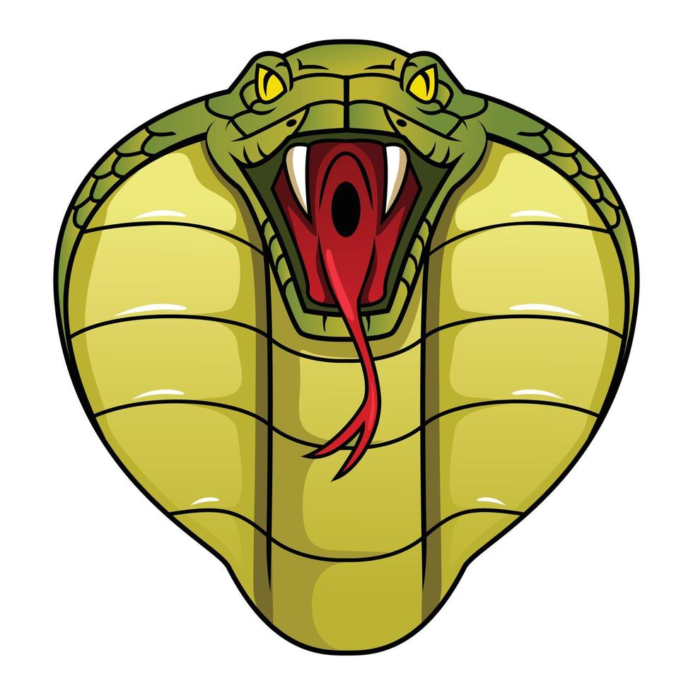 vector de cabeza de cobra verde