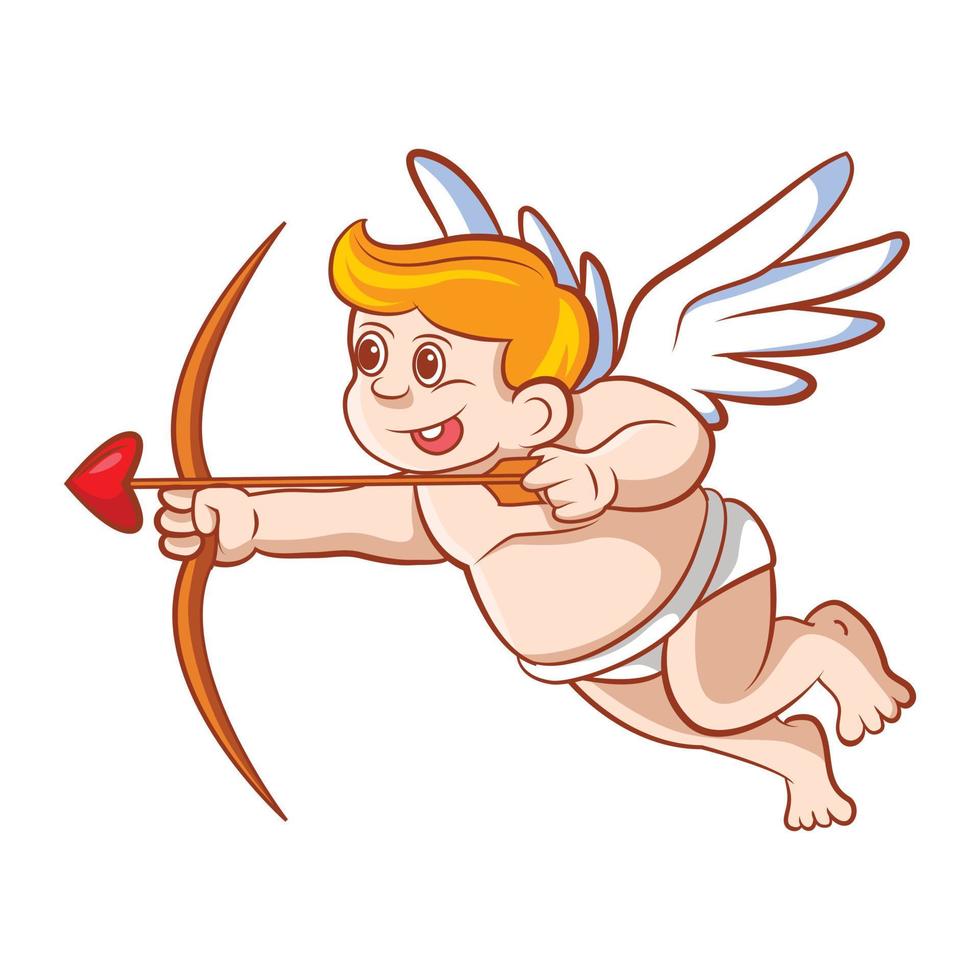 diseño de ilustración de vector de cupido