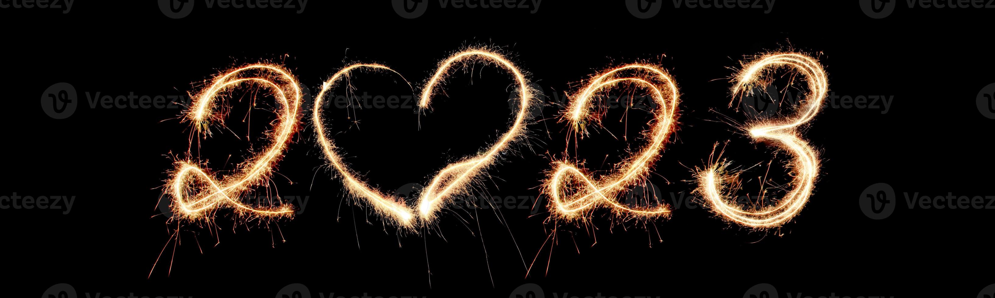 Happy New Year Background. Start to 2023. 3D illustration photo
