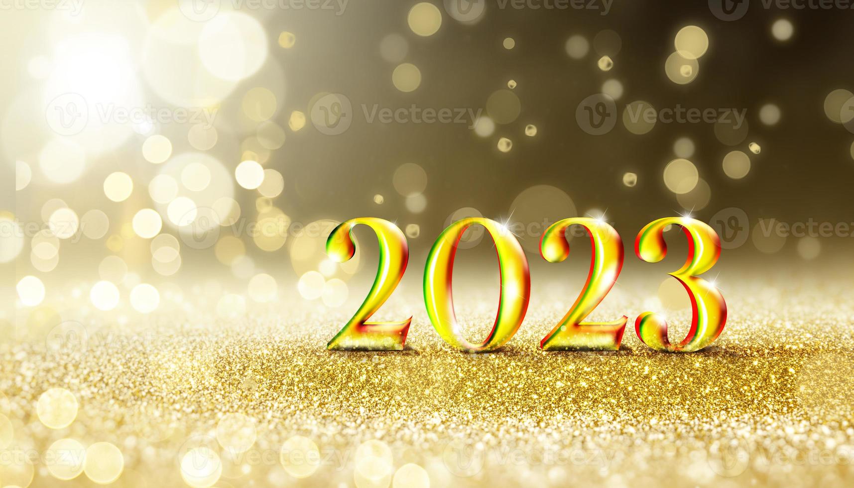 fondo de feliz año nuevo. comienzo a 2023. Ilustración 3d foto