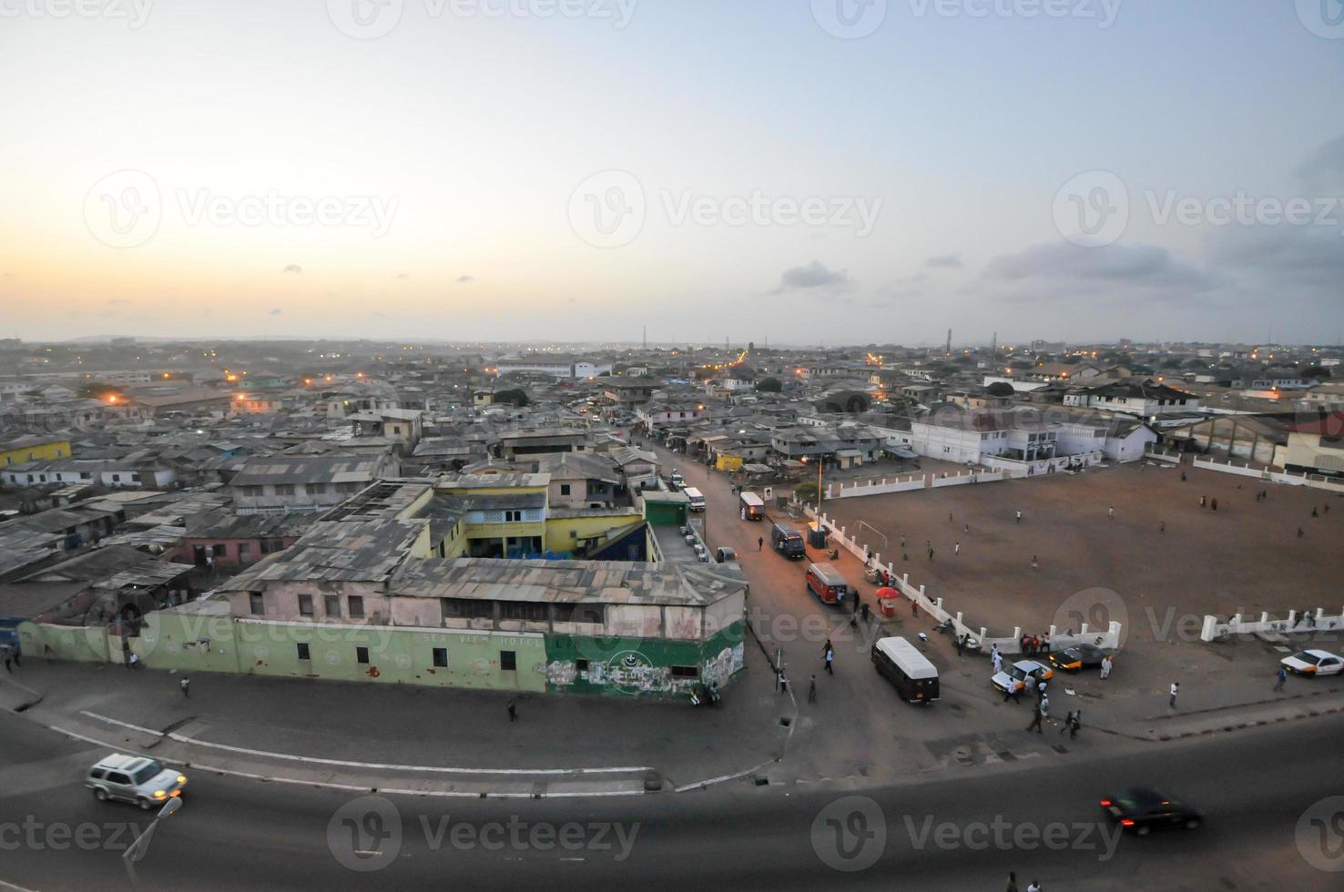 vista panorámica de accra, ghana foto