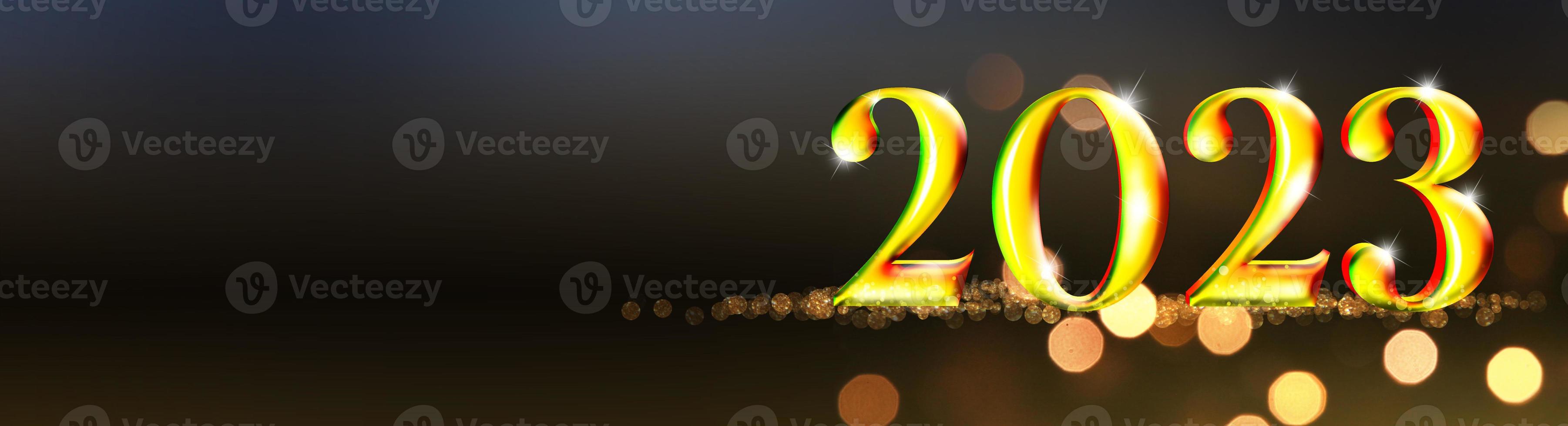 Happy New Year Background. Start to 2023. 3D illustration photo