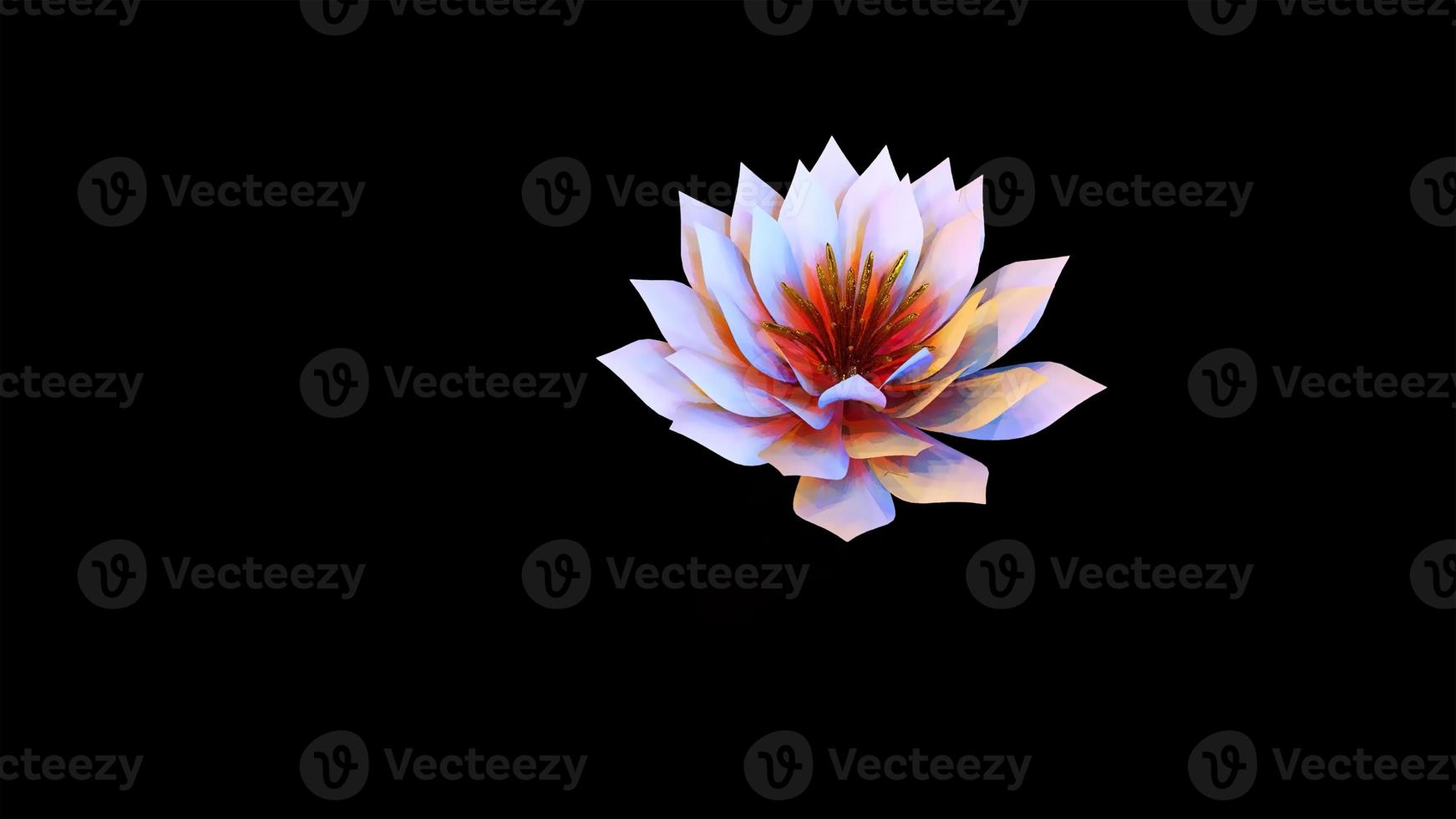 Waterlily Botanical Flower 3D Rendering photo