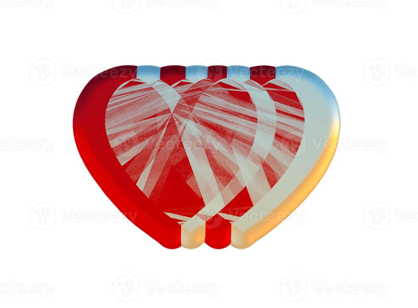 3D Rendering Romantic Heart Background photo