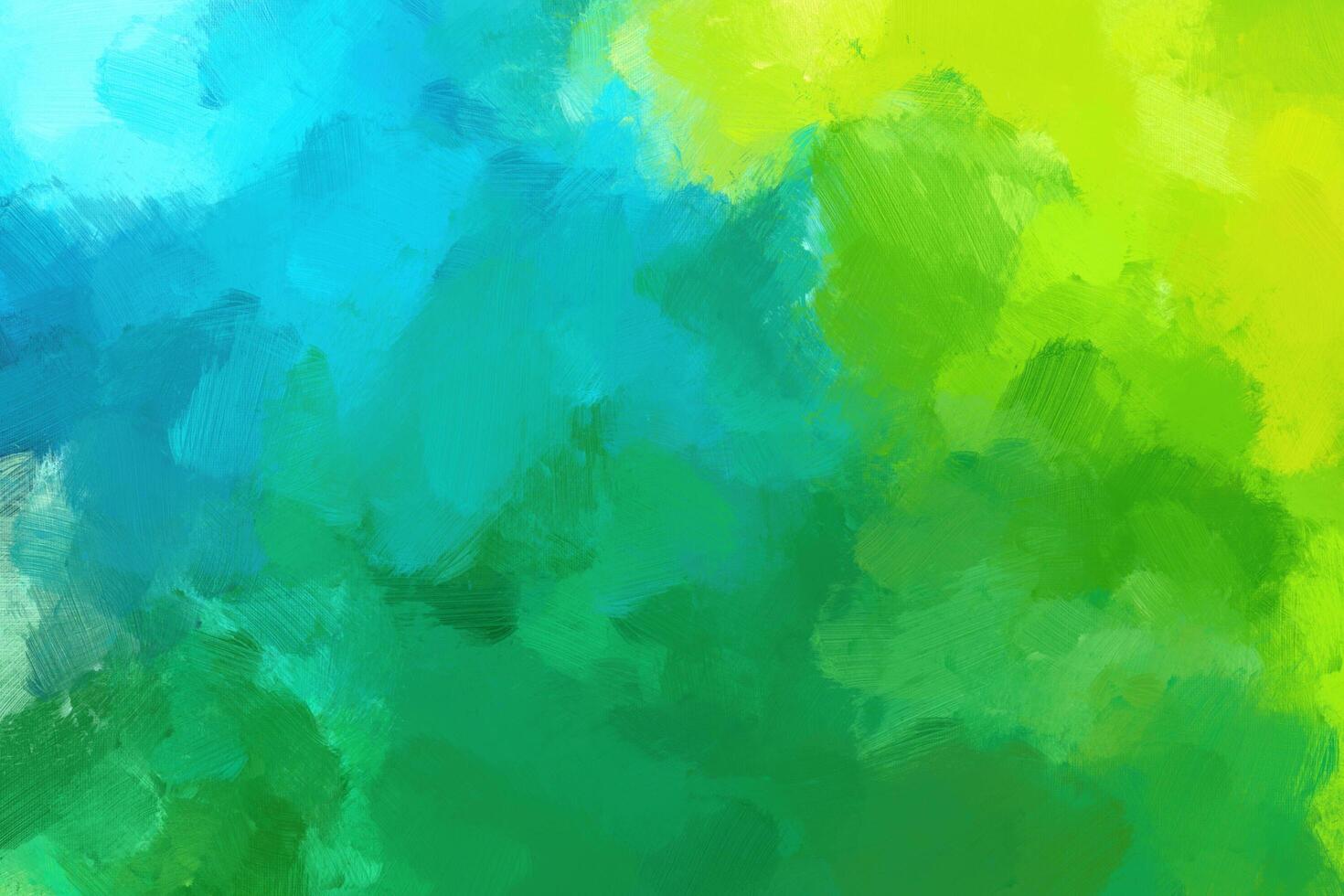 Background abstract oil painting green yelow blue photo