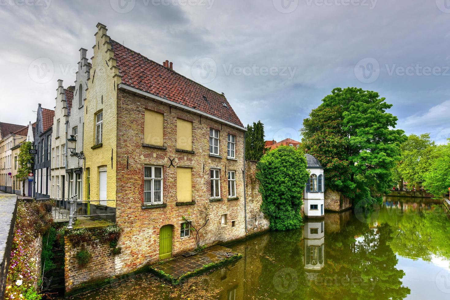 Canals of Bruges, Belgium, the Venice of the North. photo