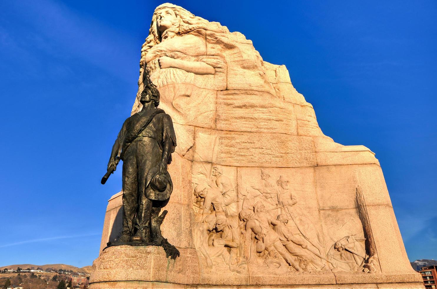 Mormon Battalion Monument, Salt Lake City, Utah, 2022 photo