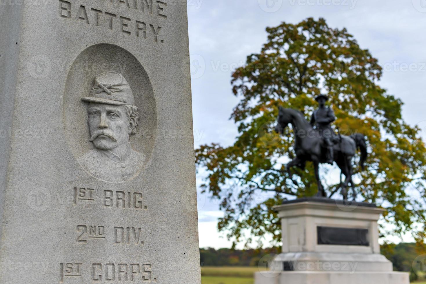 monumento conmemorativo, gettysburg, pensilvania foto