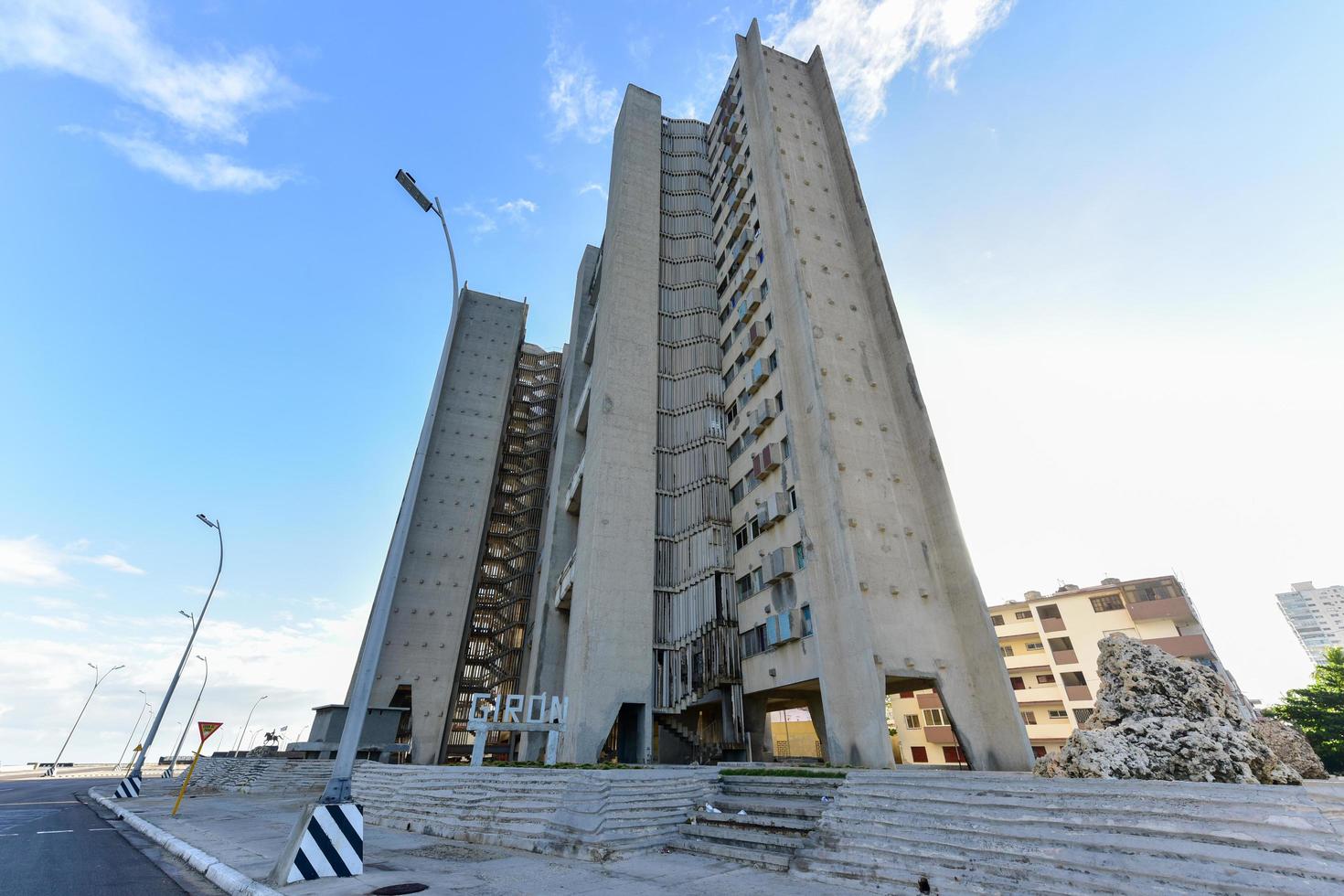 The Giron Tower of 1967 is among the most sophisticated apartment complexes of the early revolutionary period of Havana, 2022 photo
