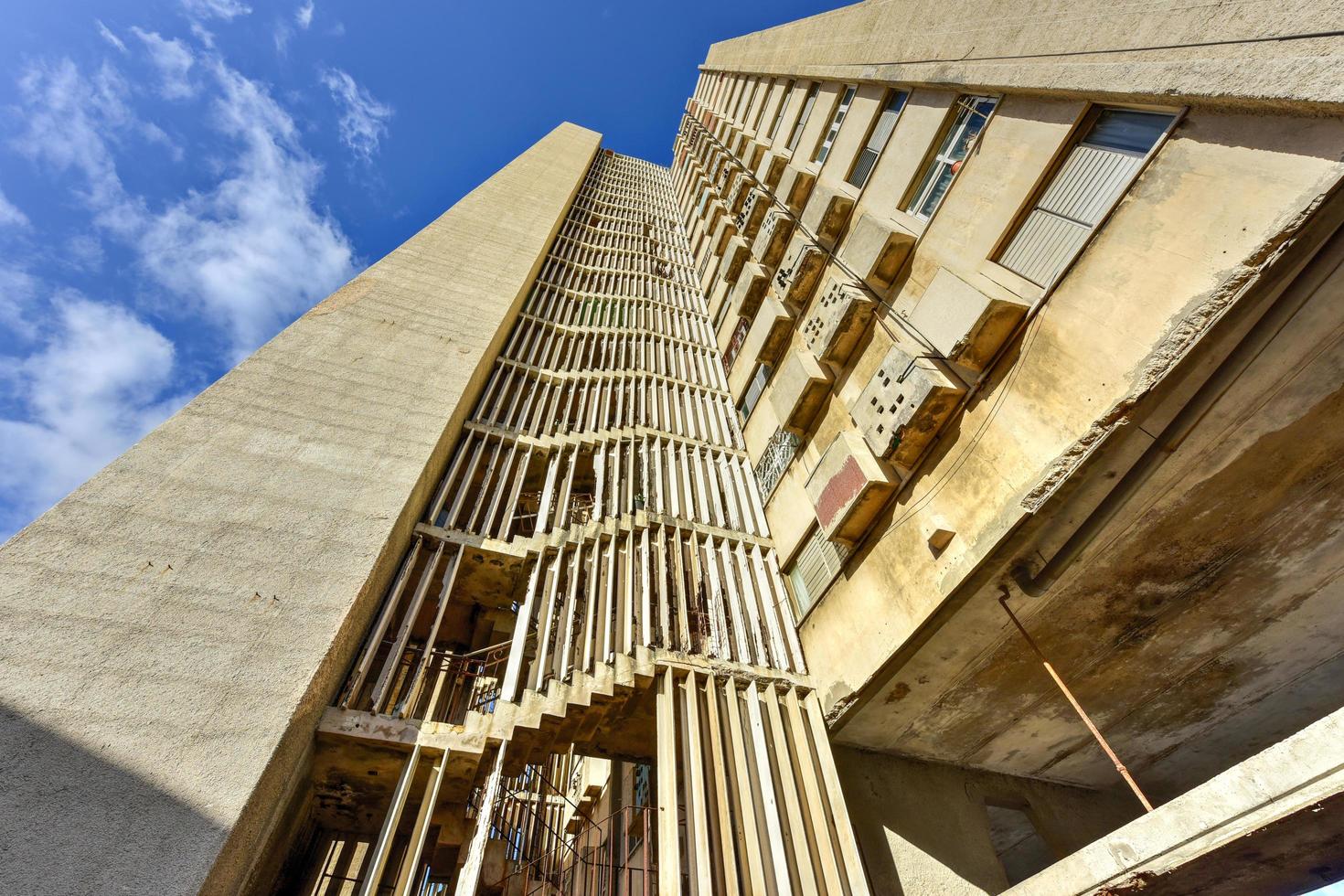 The Giron Tower of 1967 is among the most sophisticated apartment complexes of the early revolutionary period of Havana, 2022 photo