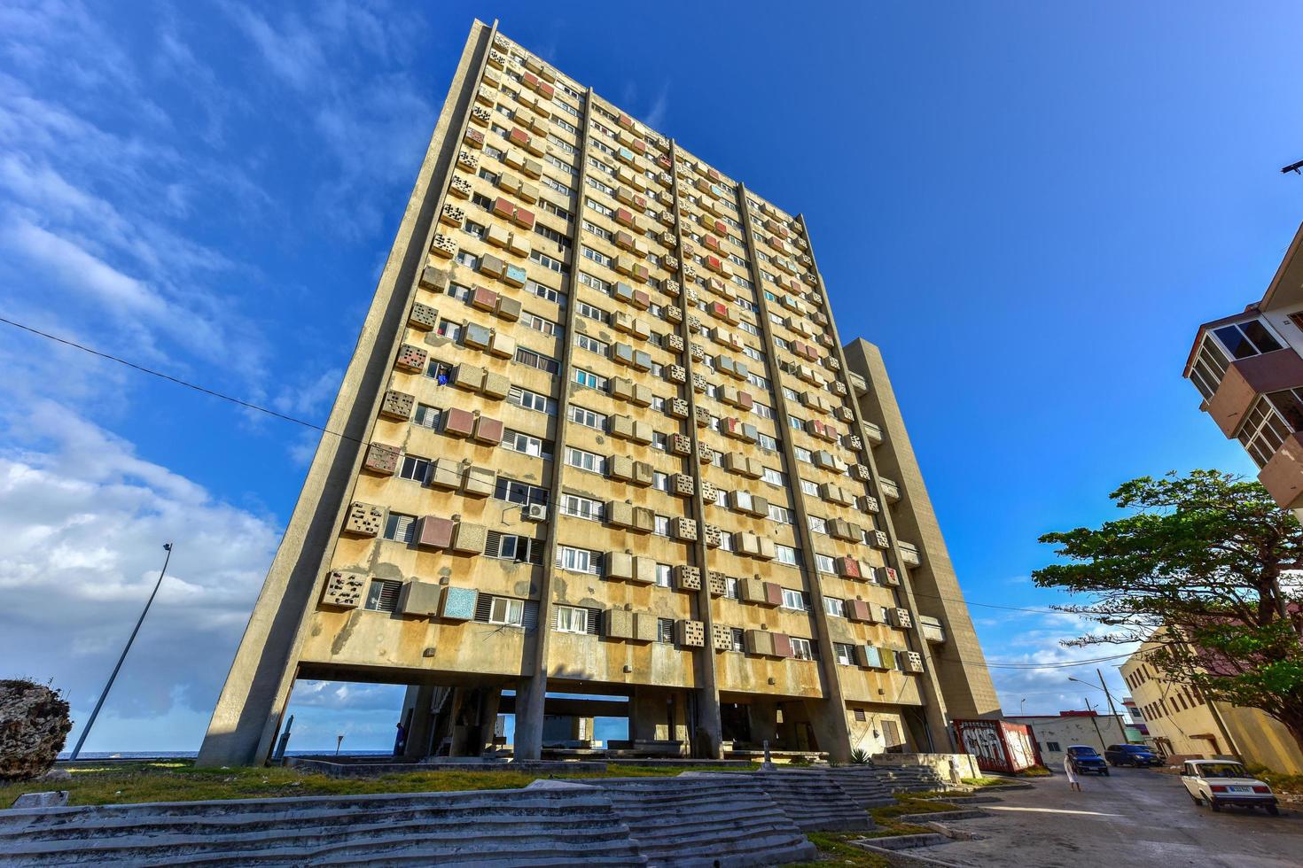 The Giron Tower of 1967 is among the most sophisticated apartment complexes of the early revolutionary period of Havana, 2022 photo