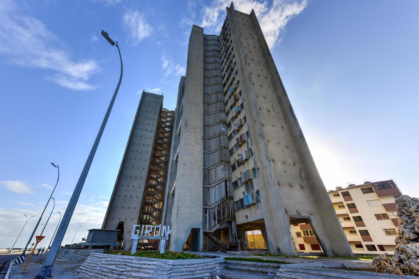 The Giron Tower of 1967 is among the most sophisticated apartment complexes of the early revolutionary period of Havana, 2022 photo