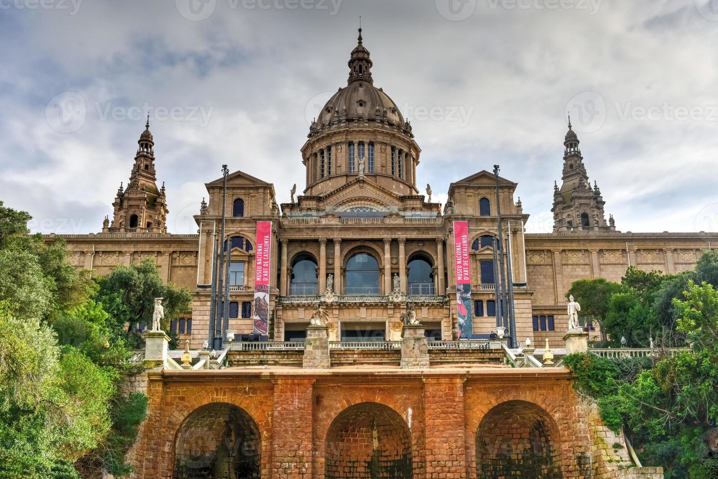 Placa de Espanya, the National Museum in Barcelona, Spain. photo