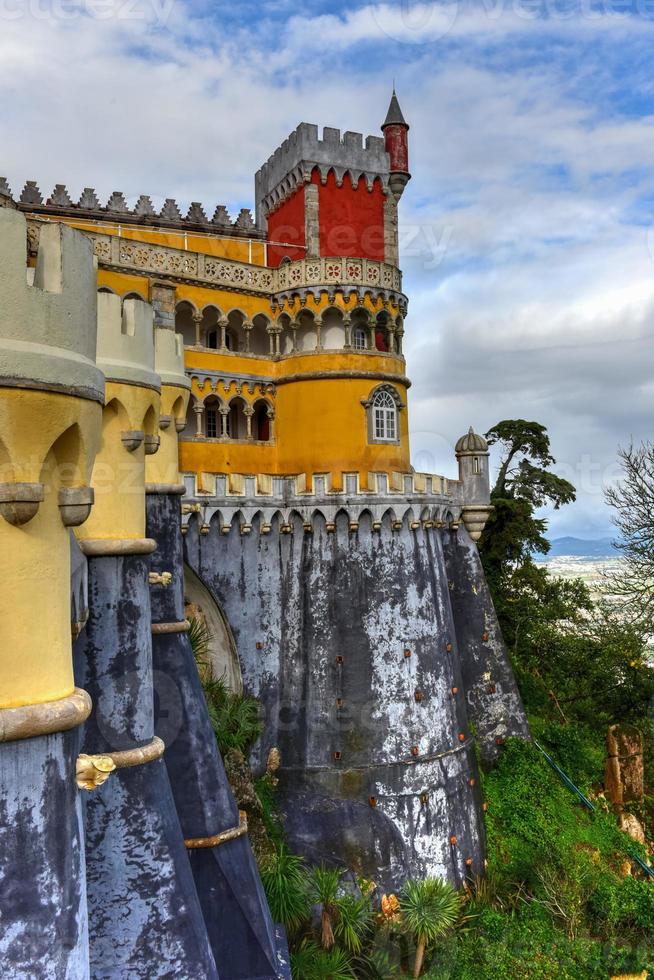 Palacio da Pena in Sintra, Lisboa, Portugal, Europe. It is a Romanticist castle in Sao Pedro de Penaferrim, in the municipality of Sintra, Portugal. photo