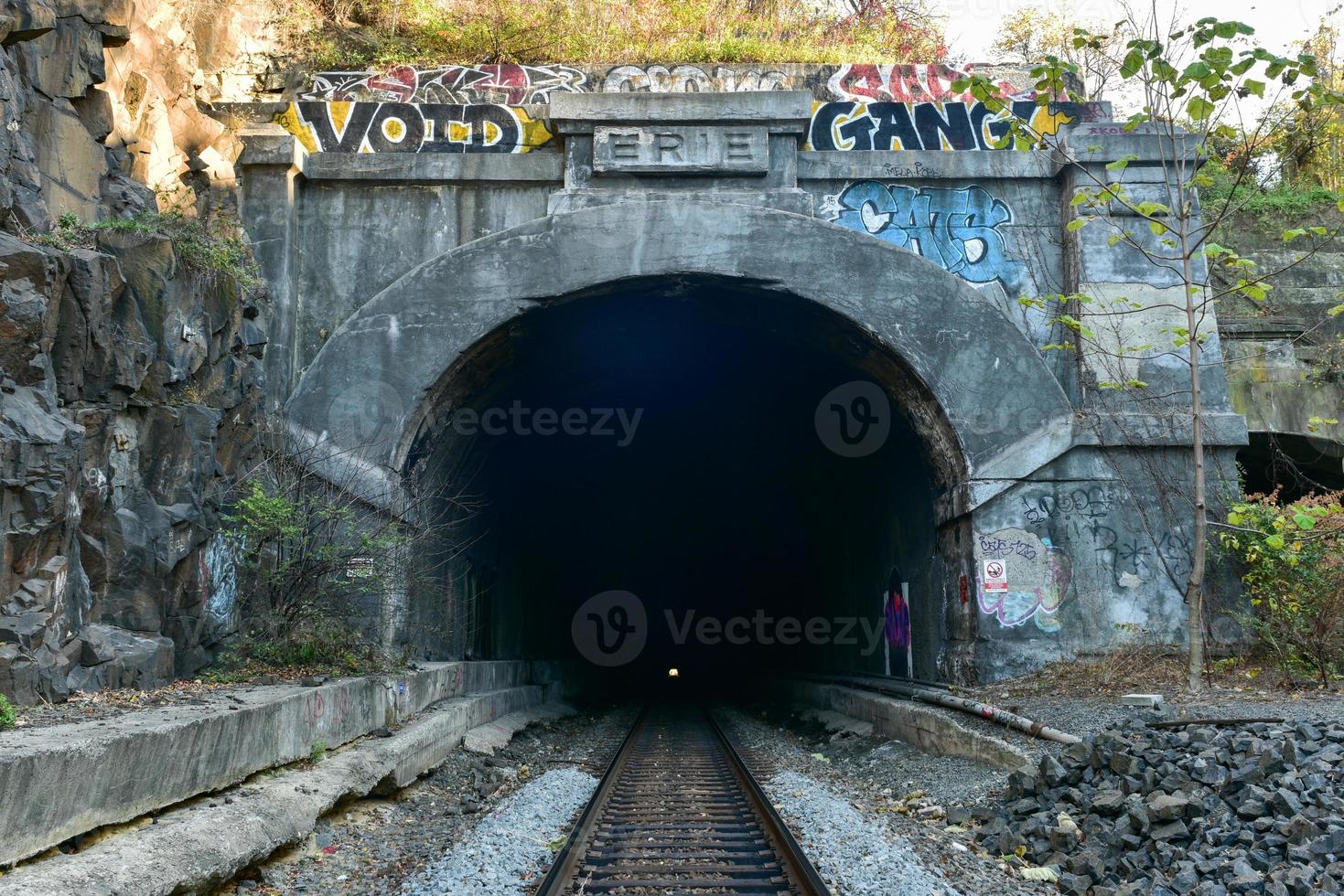 Erie train tunnel part of the Bergen Arches of Jersey City, New Jersey. photo