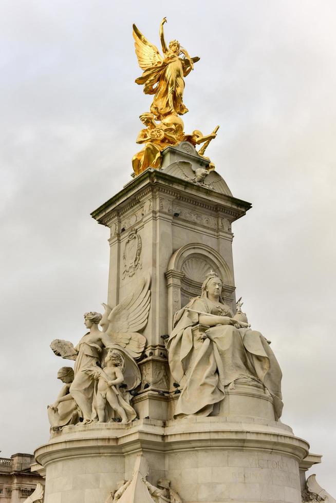 Imperial Memorial to Queen Victoria in front of Buckingham Palace in London, UK which was built in honor of Queen Victoria, who reigned for almost 64 years, 2022 photo