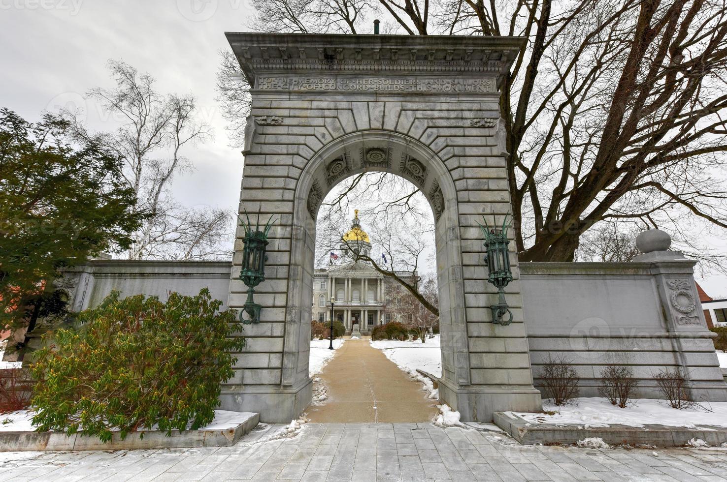 New Hampshire State House, Concord, New Hampshire, USA. New Hampshire State House is the nation's oldest state house, built in 1816 - 1819. photo