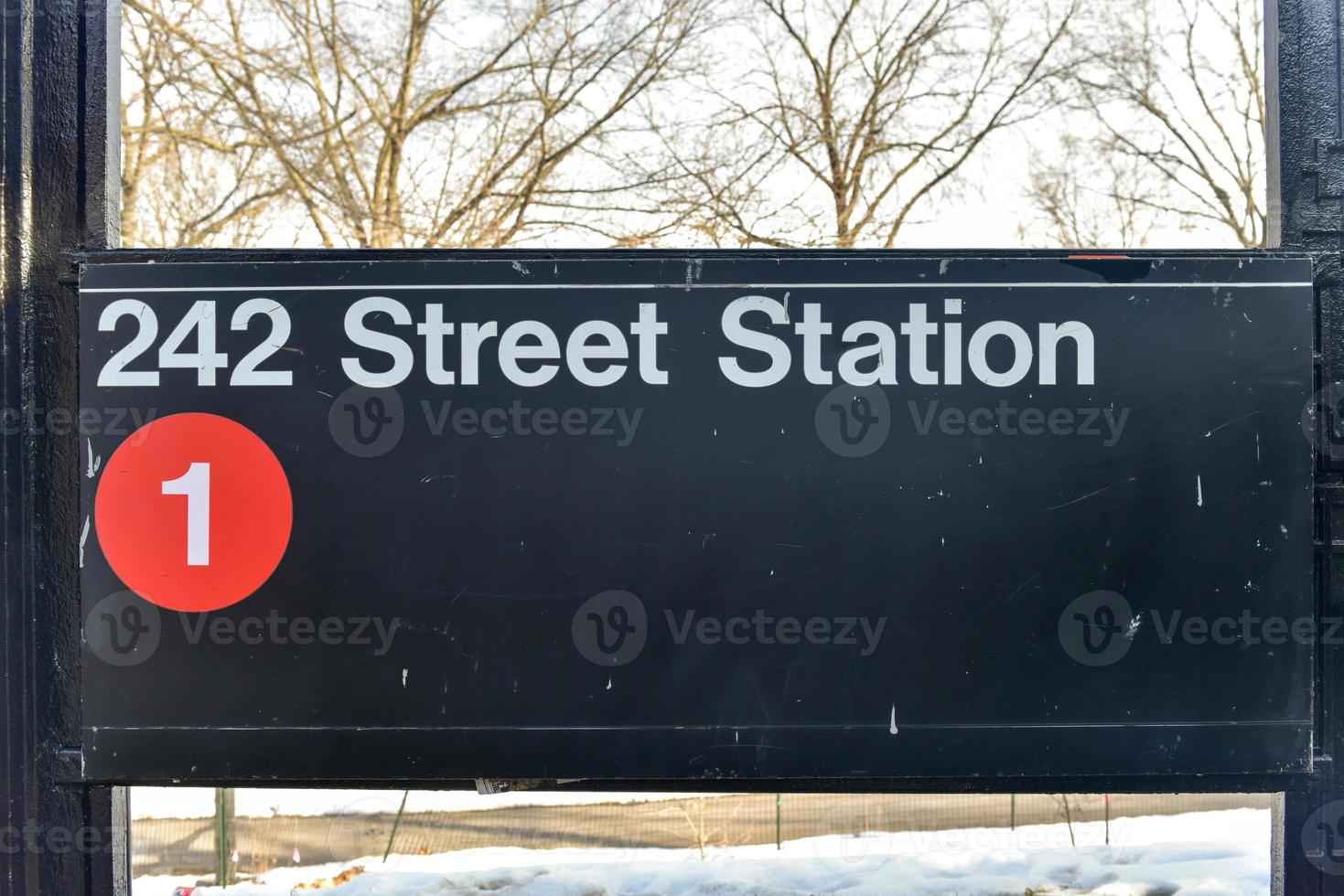 MTA 242 Street Station Van Cortlandt Park in the New York City Subway System. It is the terminus of the 1 train line in the Bronx. photo