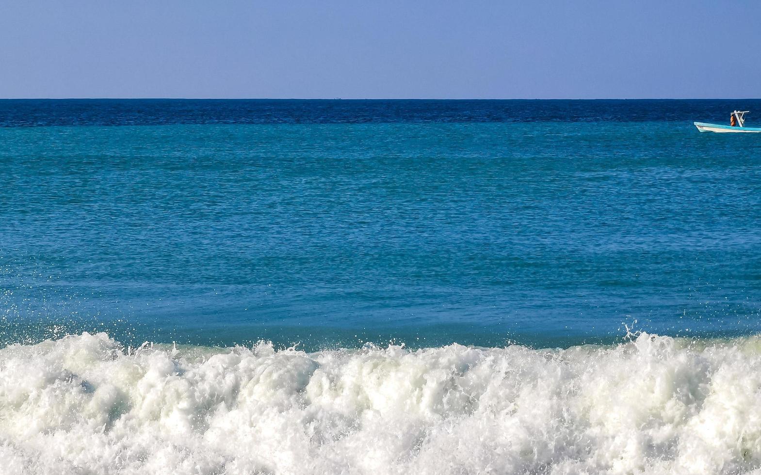 Extremely huge big surfer waves at beach Puerto Escondido Mexico. photo