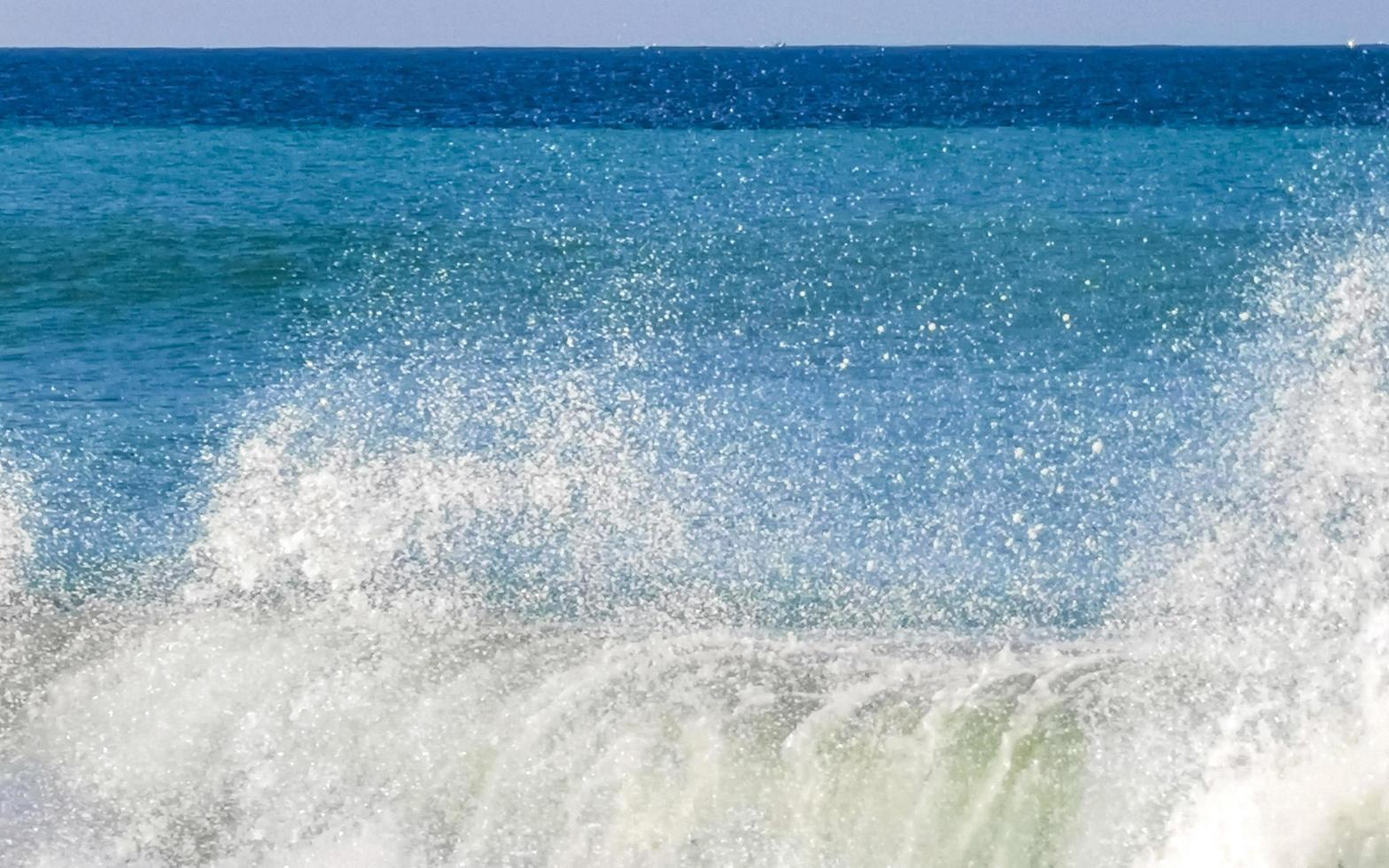 Extremely huge big surfer waves at beach Puerto Escondido Mexico. photo