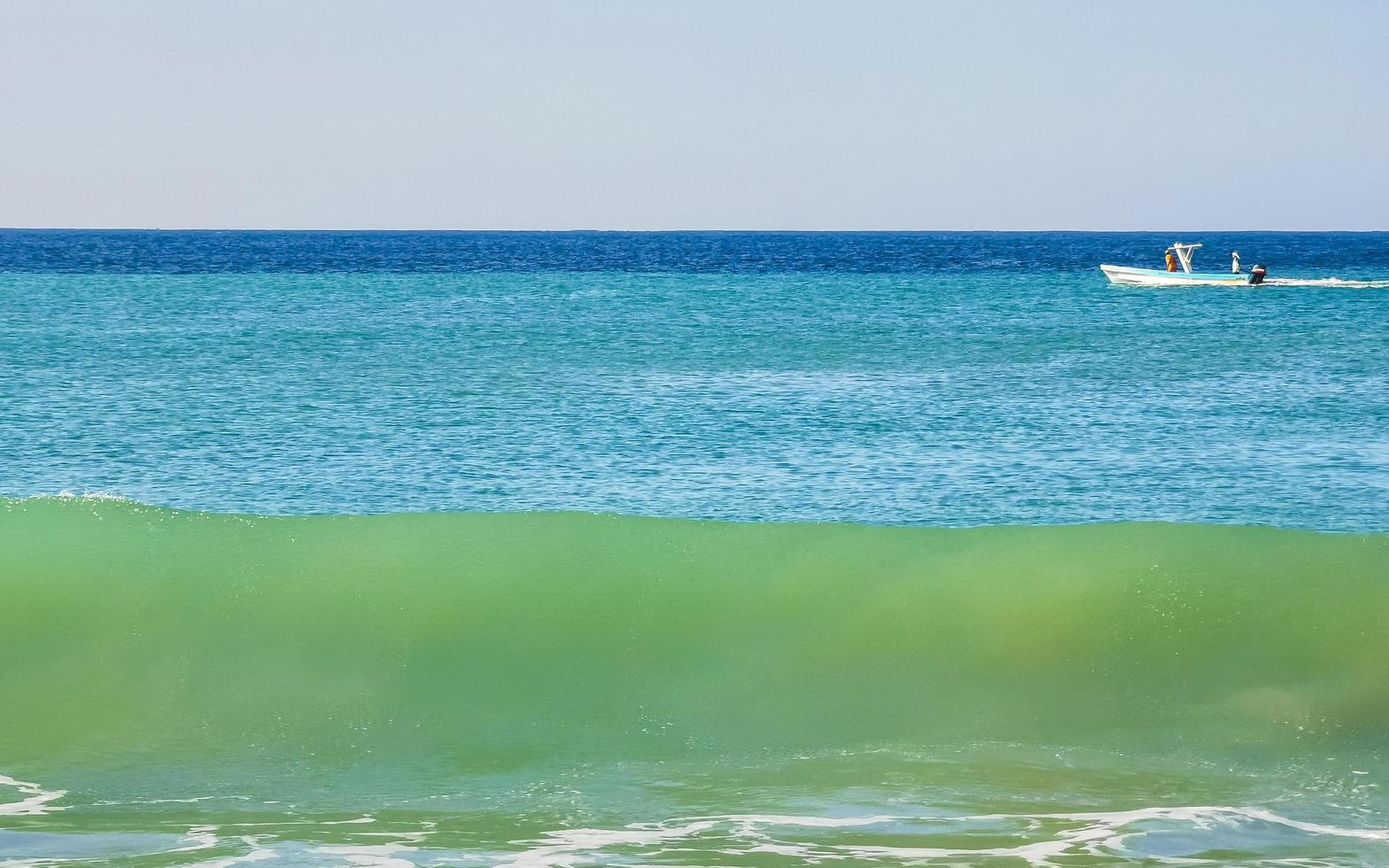 Extremely huge big surfer waves at beach Puerto Escondido Mexico. photo