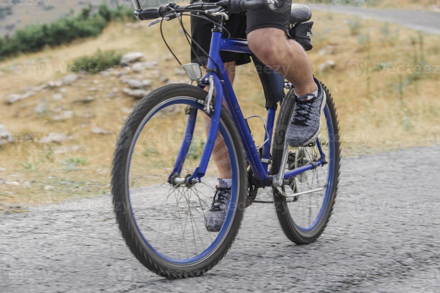 Extreme mountain bike sport athlete man riding outdoors lifestyle trail photo