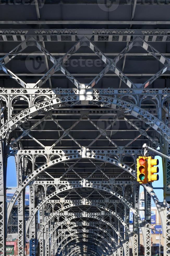 Underside of the steel girders of Riverside Drive in Manhattan, New York City. photo