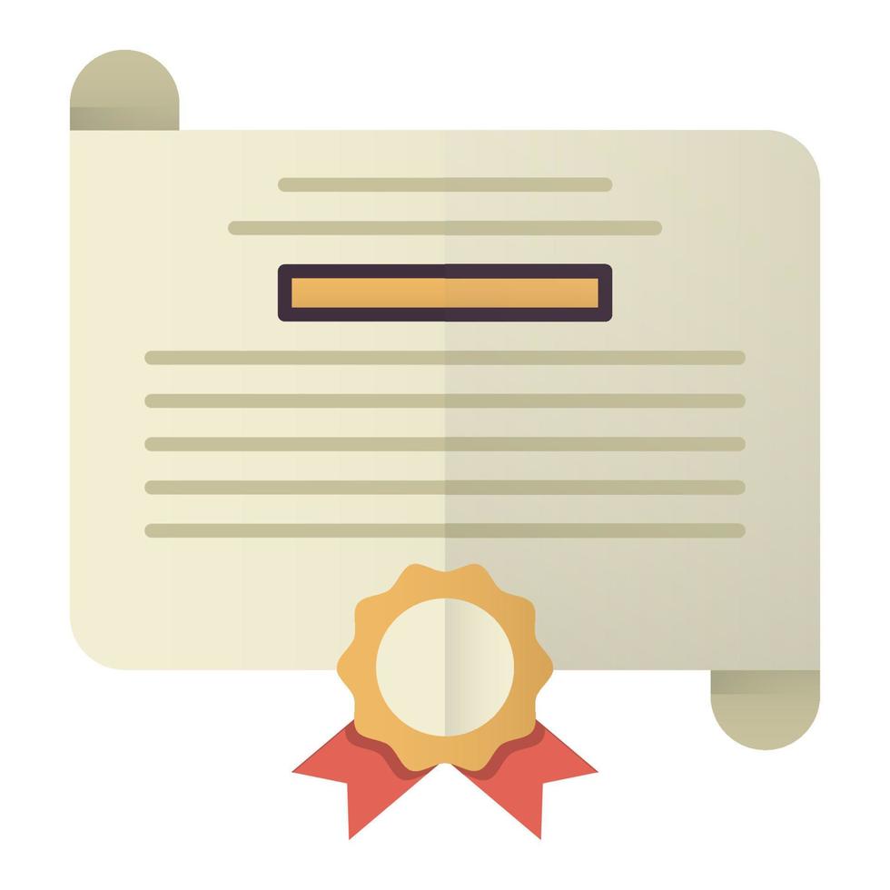 certificate icon, suitable for a wide range of digital creative projects. Happy creating. vector