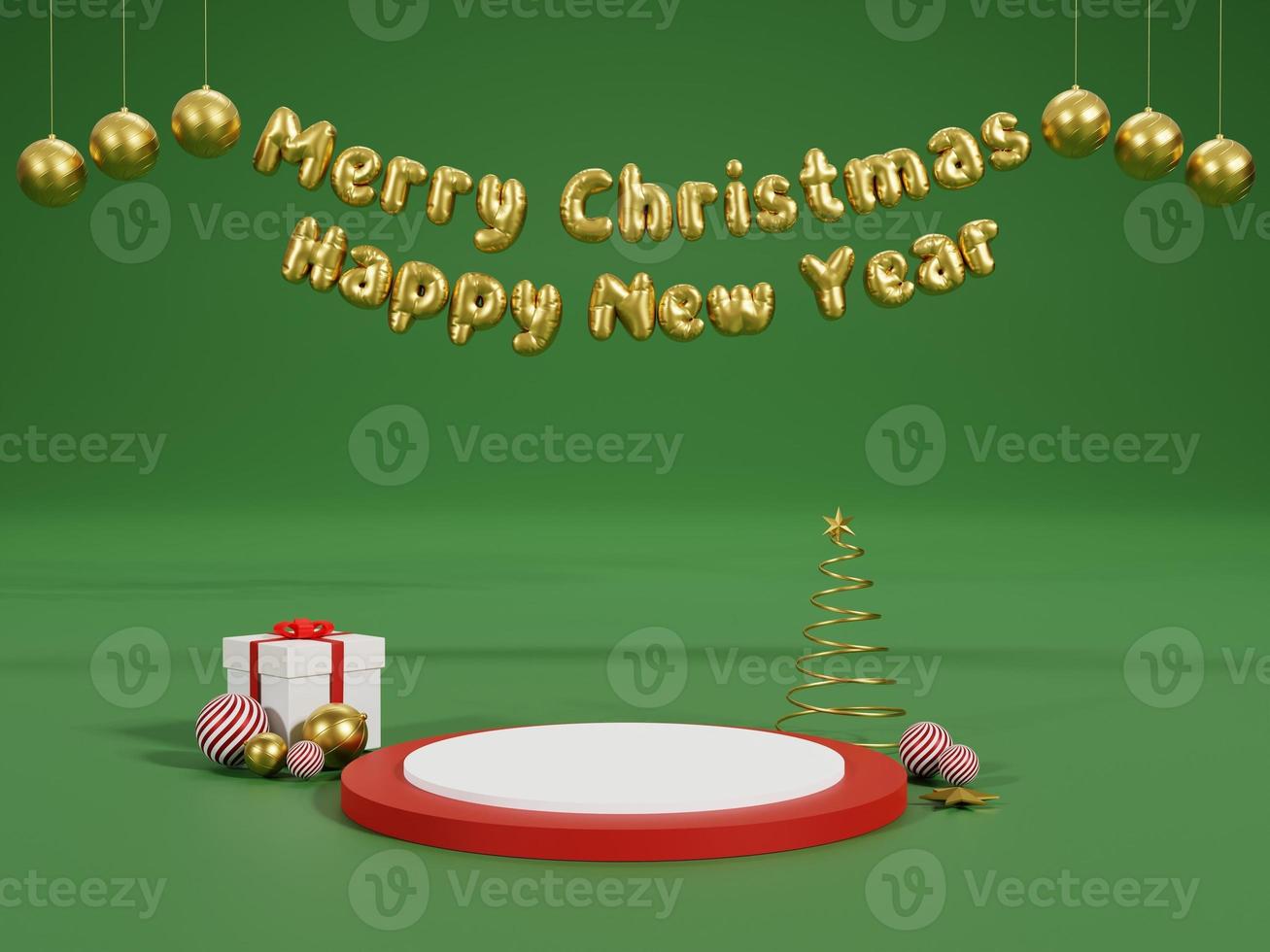 Background 3d for Christmas and new year Background. 3d design Christmas and new year. Christmas and new year with gift boxes background 3d. Merry Christmas and Happy New Year. Background concept. photo