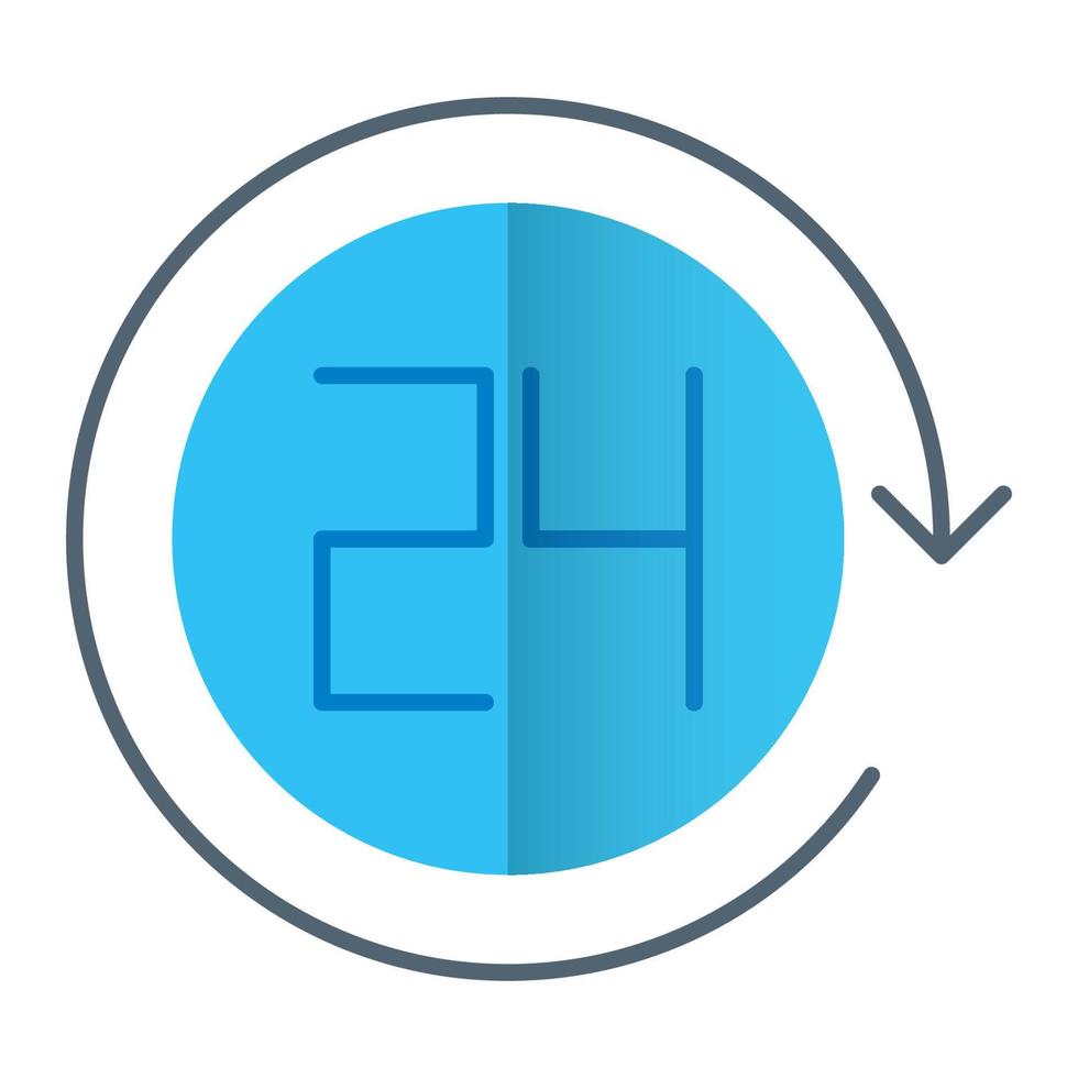 24 hour icon, suitable for a wide range of digital creative projects. Happy creating. vector