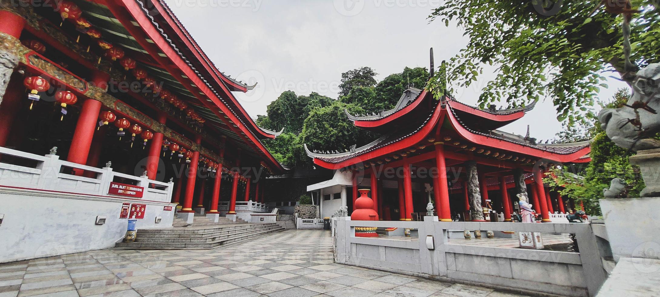 Semarang, Indonesia on July 2021. This is a photo of the roof of the Sam Poo Kong temple in Semarang.