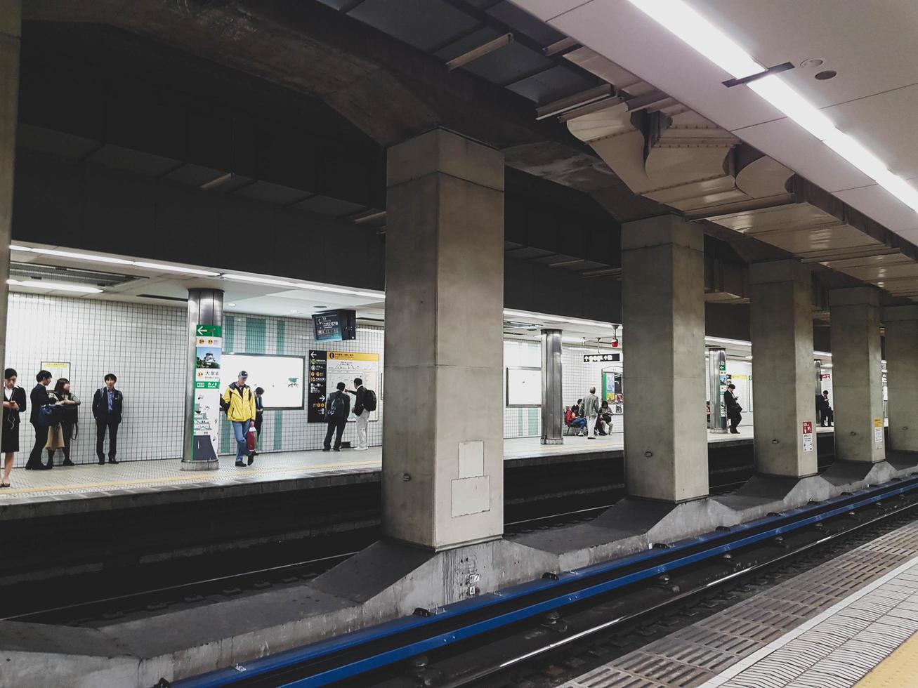 Osaka, Japan in July 2019. The atmosphere at a station in Osaka, photo