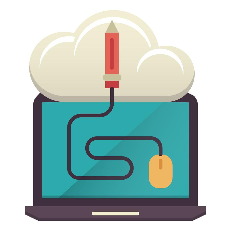 E learning icon, suitable for a wide range of digital creative projects. Happy creating. vector