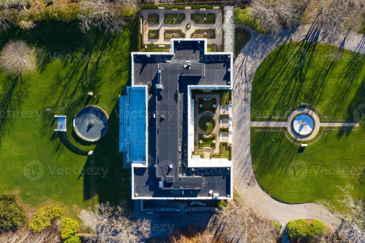 Newport, Rhode Island - Nov 29, 2020 -  Exterior view of historic Rosecliff Mansion in Newport, Rhode Island. photo