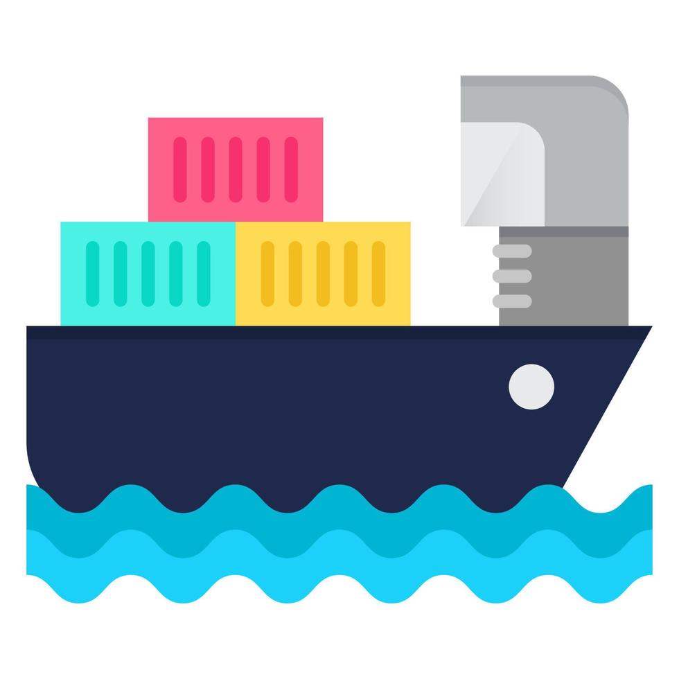 cargo ship icon, suitable for a wide range of digital creative projects. Happy creating. vector