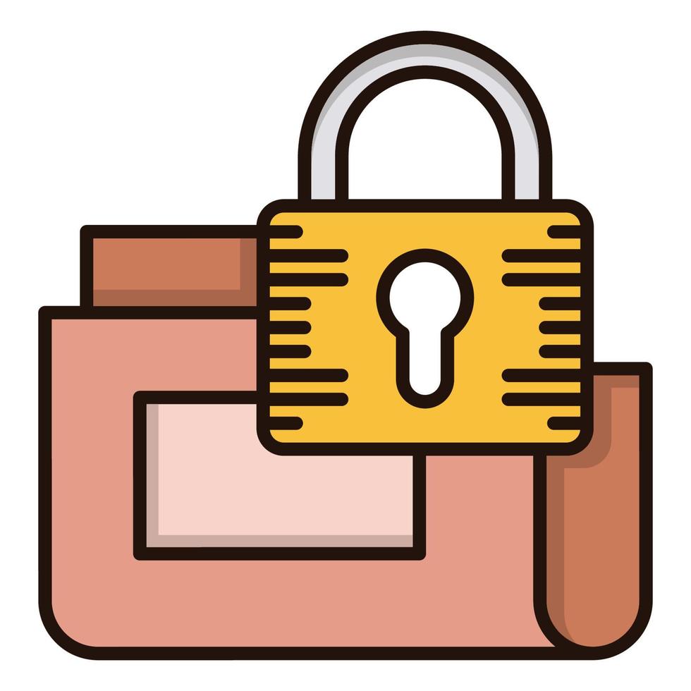 Secure data folder icon, suitable for a wide range of digital creative projects. Happy creating. vector