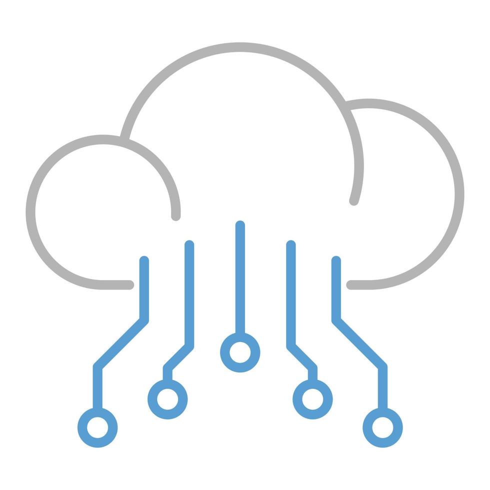 ícono de tecnología en la nube, adecuado para una amplia gama de proyectos creativos digitales. feliz creando. vector