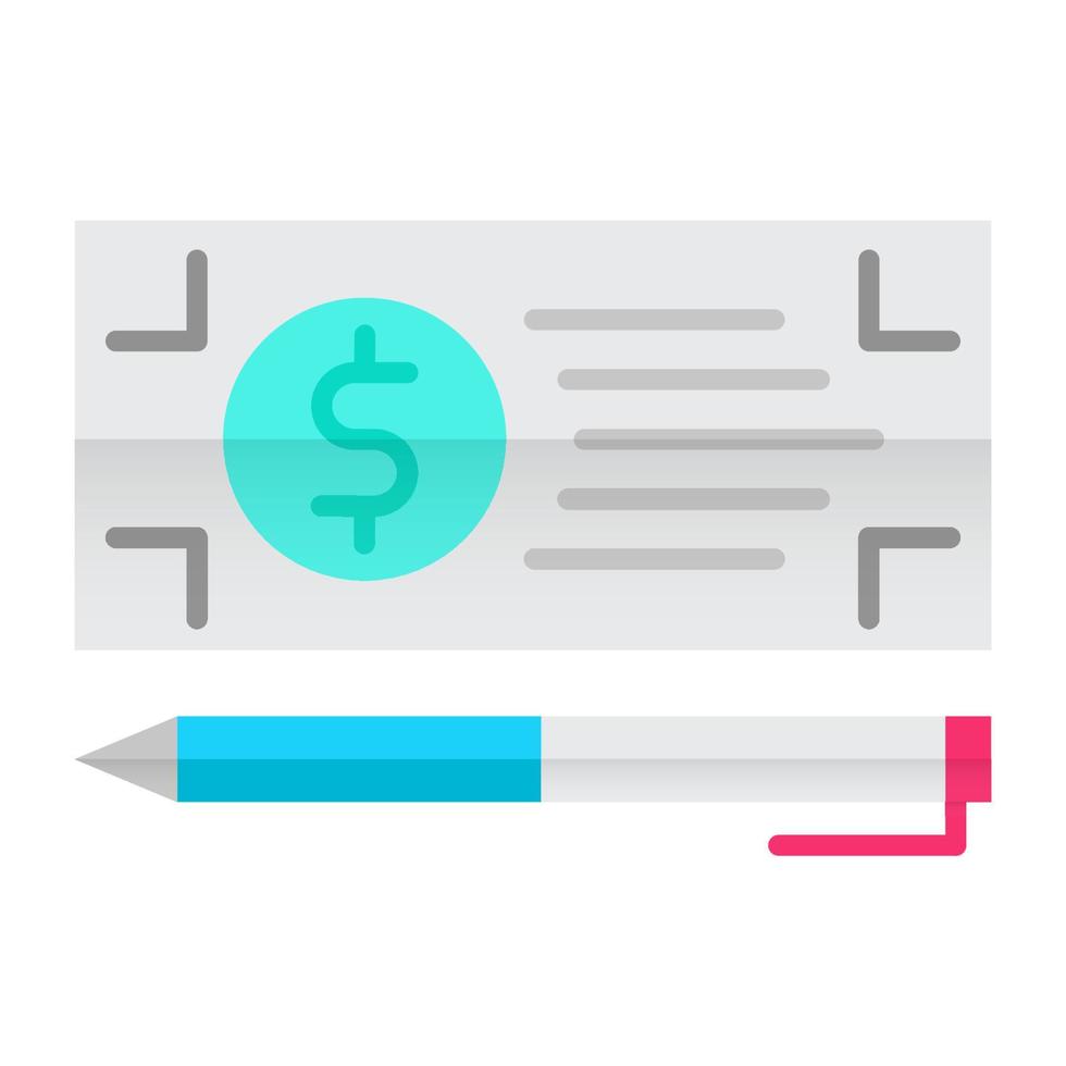 bank check payment icon, suitable for a wide range of digital creative projects. Happy creating. vector