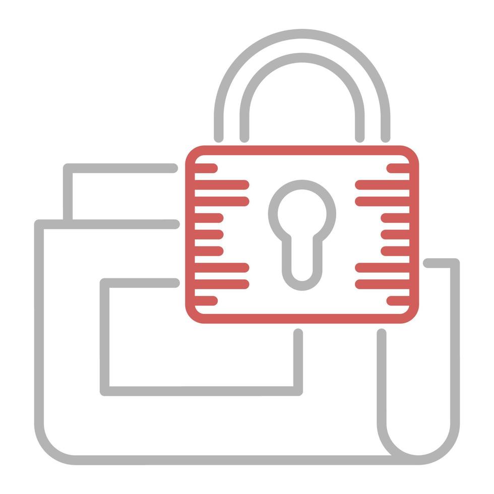 Secure data folder icon, suitable for a wide range of digital creative projects. Happy creating. vector