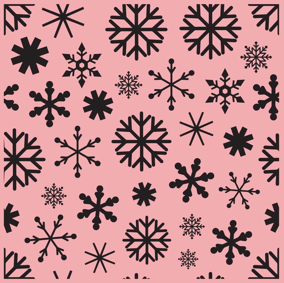 patrón de copos de nieve de invierno. patrón sin costuras de invierno vector