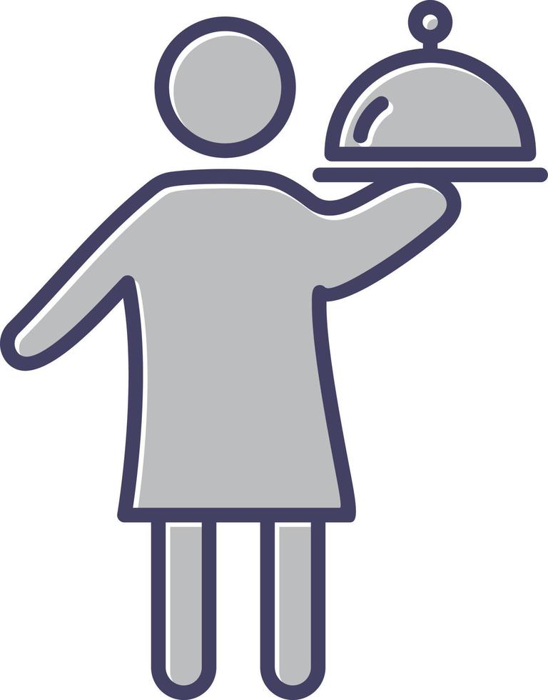 Man Serving Food Vector Icon